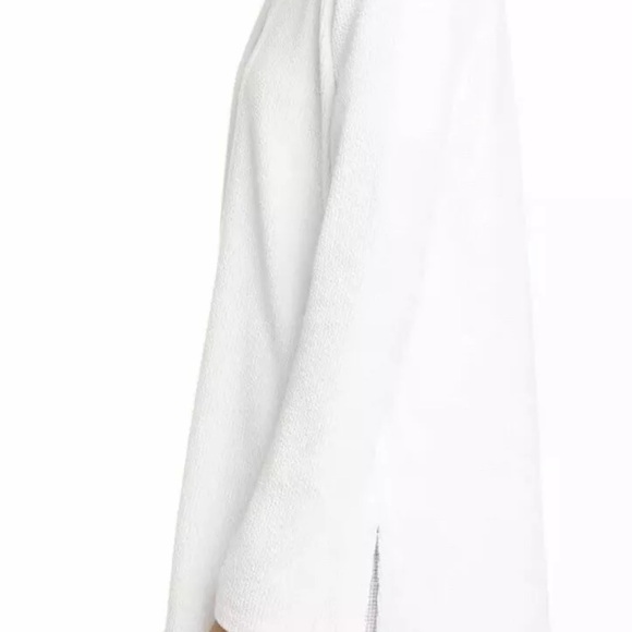 Eileen Fisher Womens Jacket White Size S/P Textured Side-Slit $258 - Picture 3 of 9